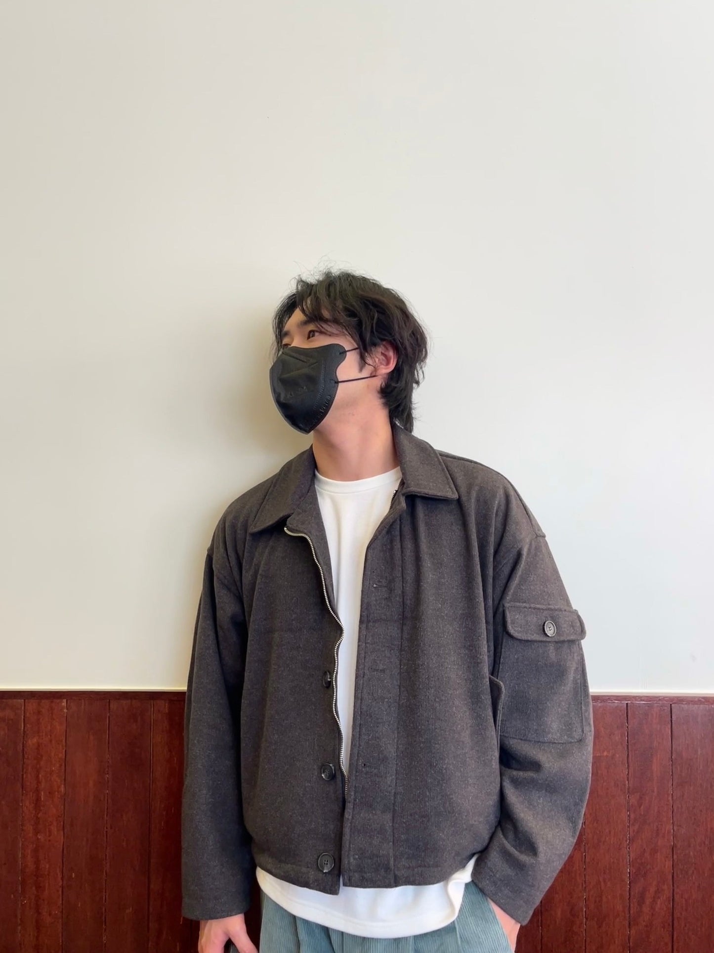 Sakariba Overfit Blouson Jacket Charcoal