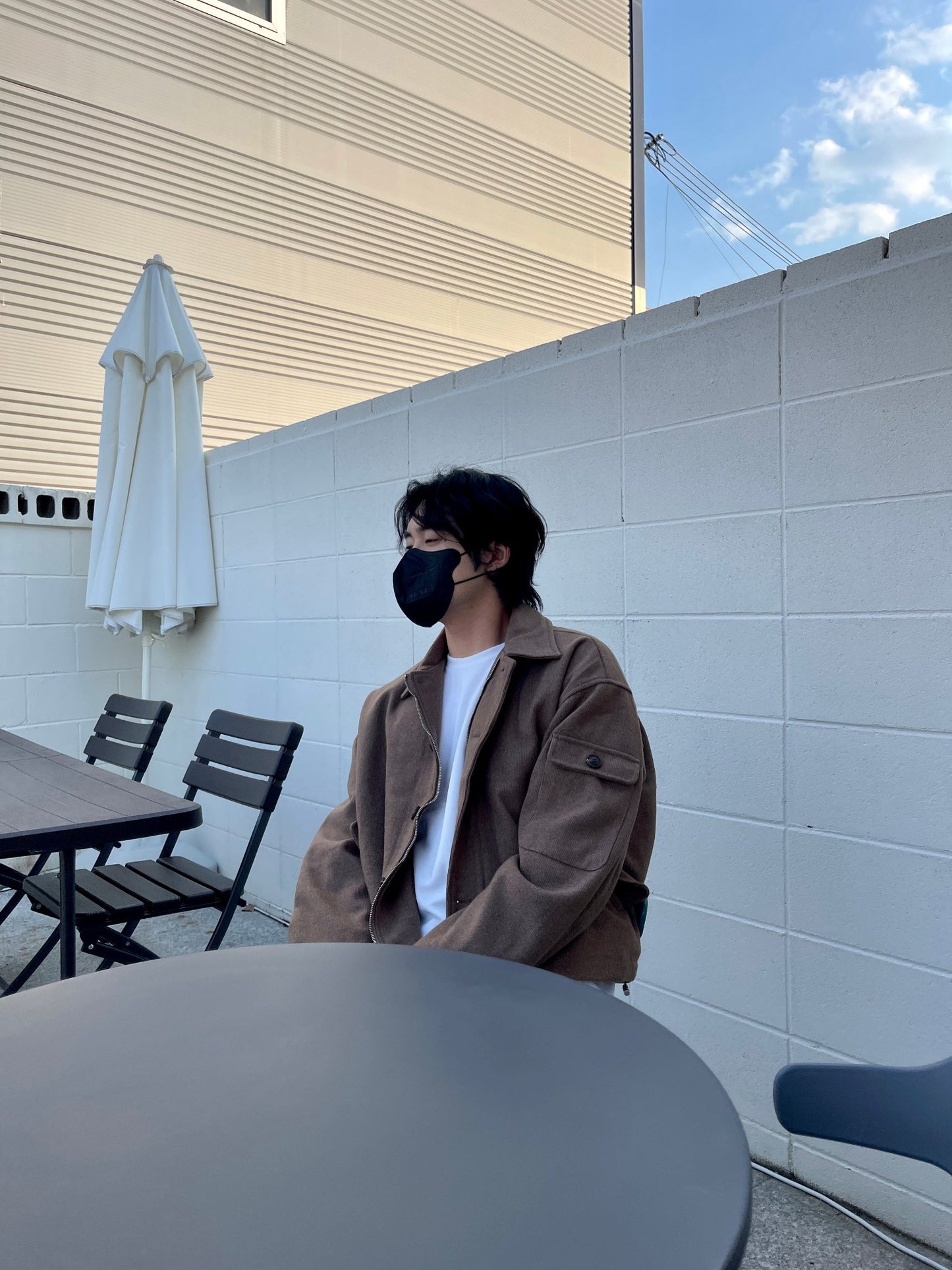 Sakariba Overfit Blouson Jacket Brown