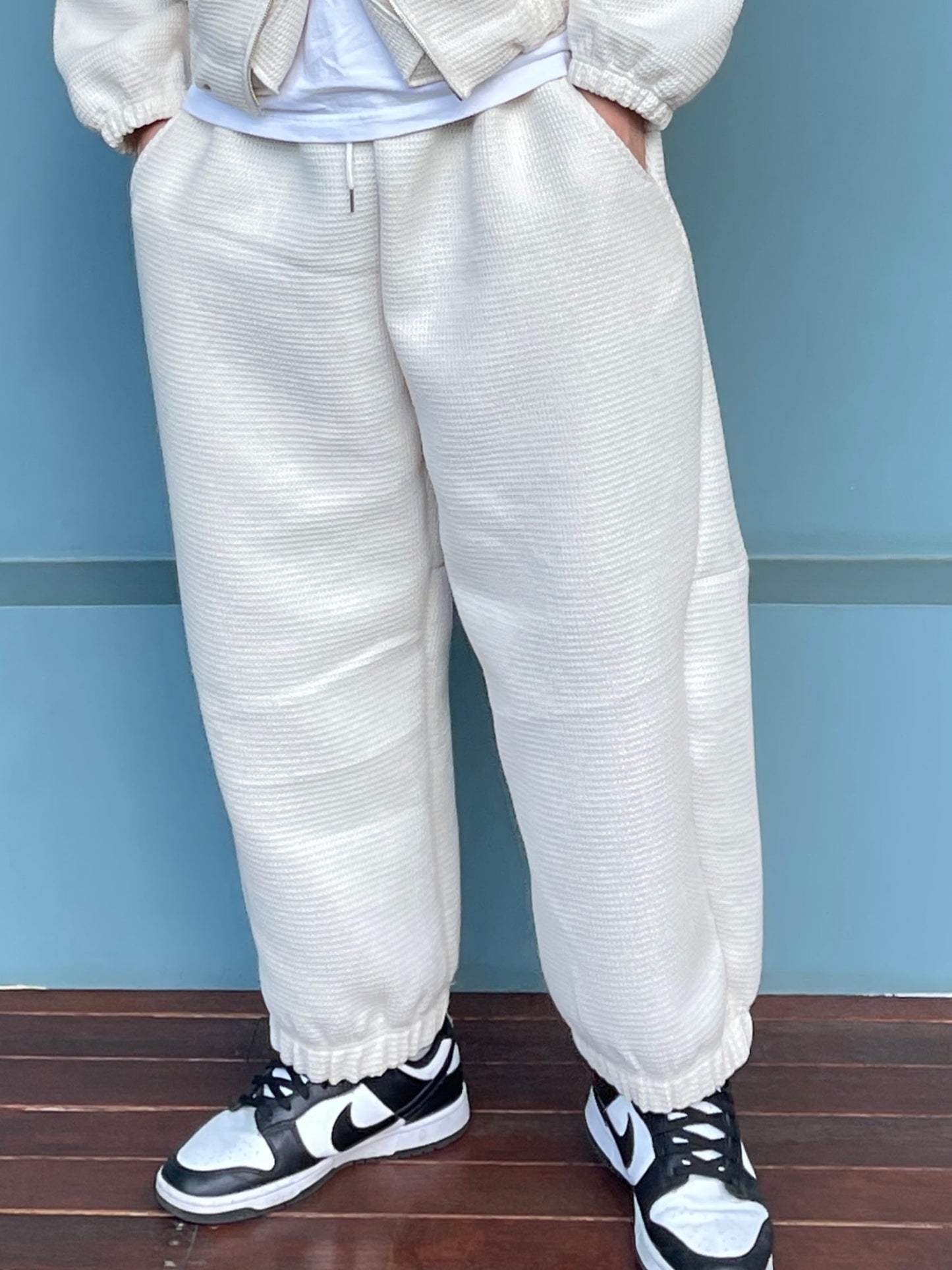Balloon Woolen Pants White ivory