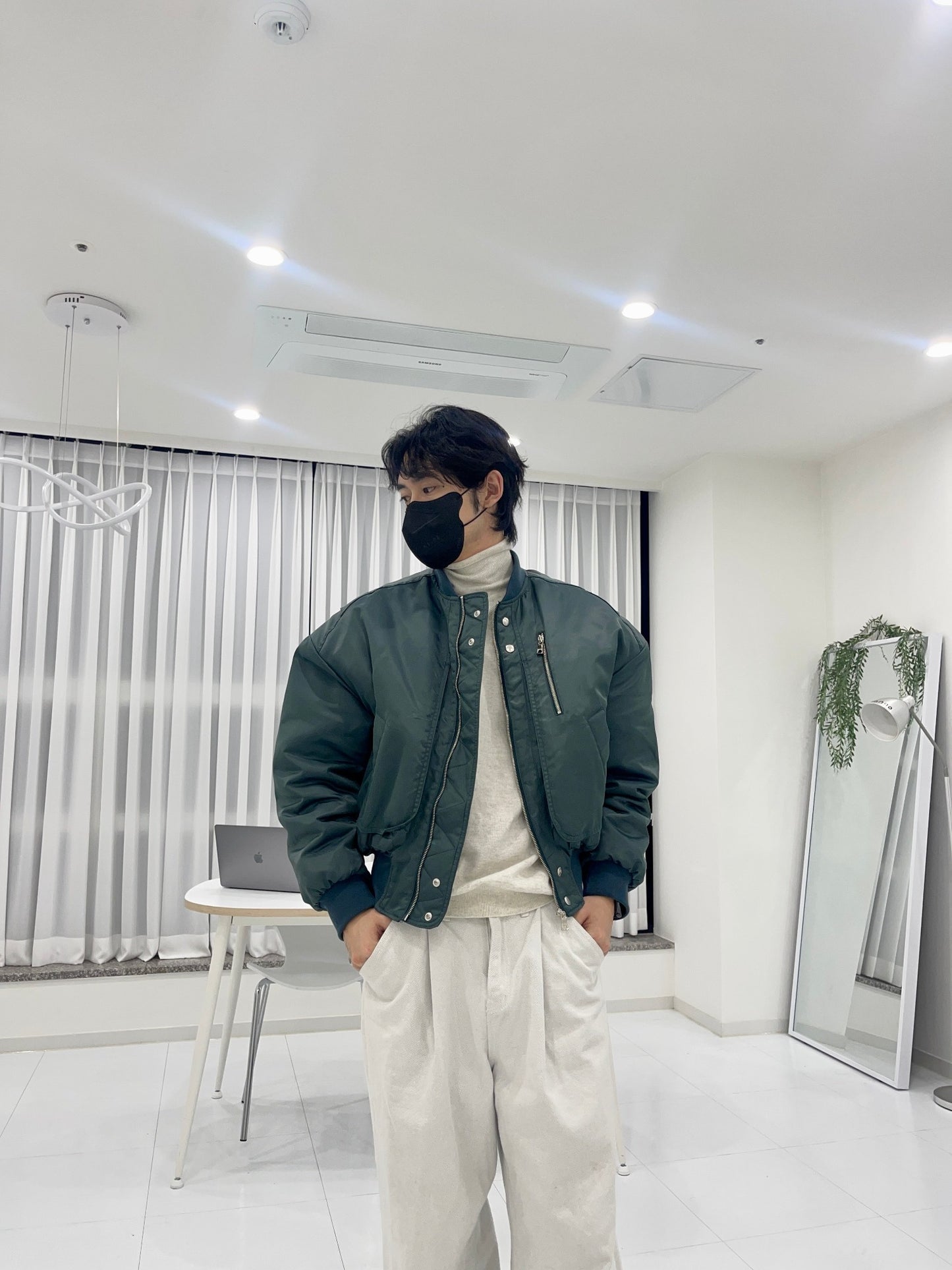 MA-1 Crop Flight Jacket 6oz Sage green