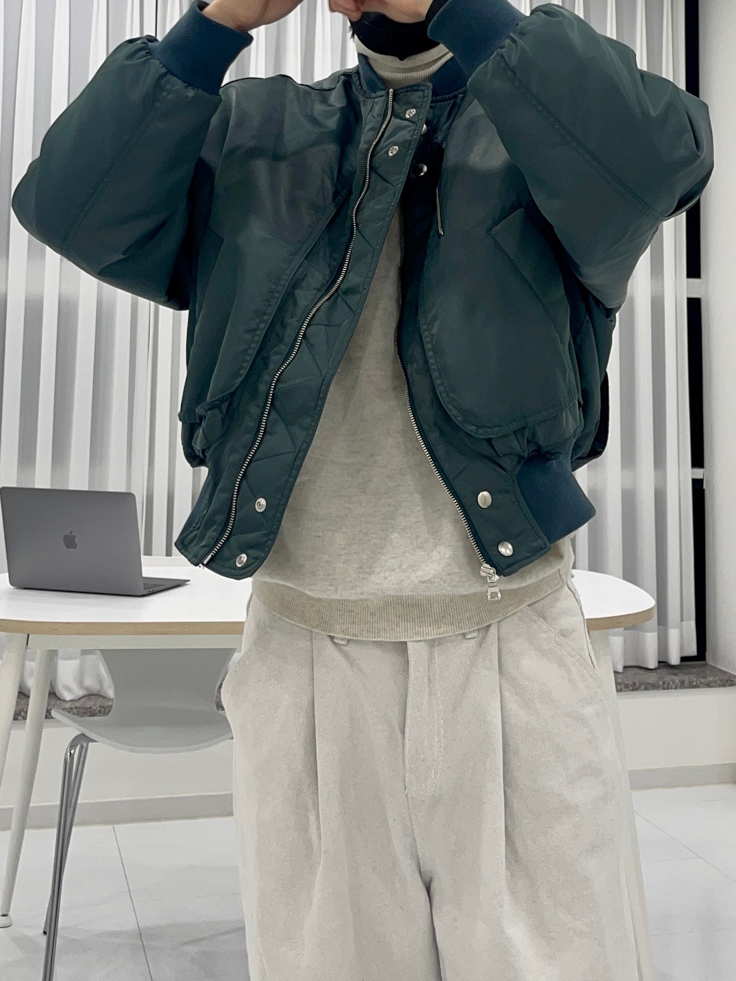 MA-1 Crop Flight Jacket 6oz Sage green
