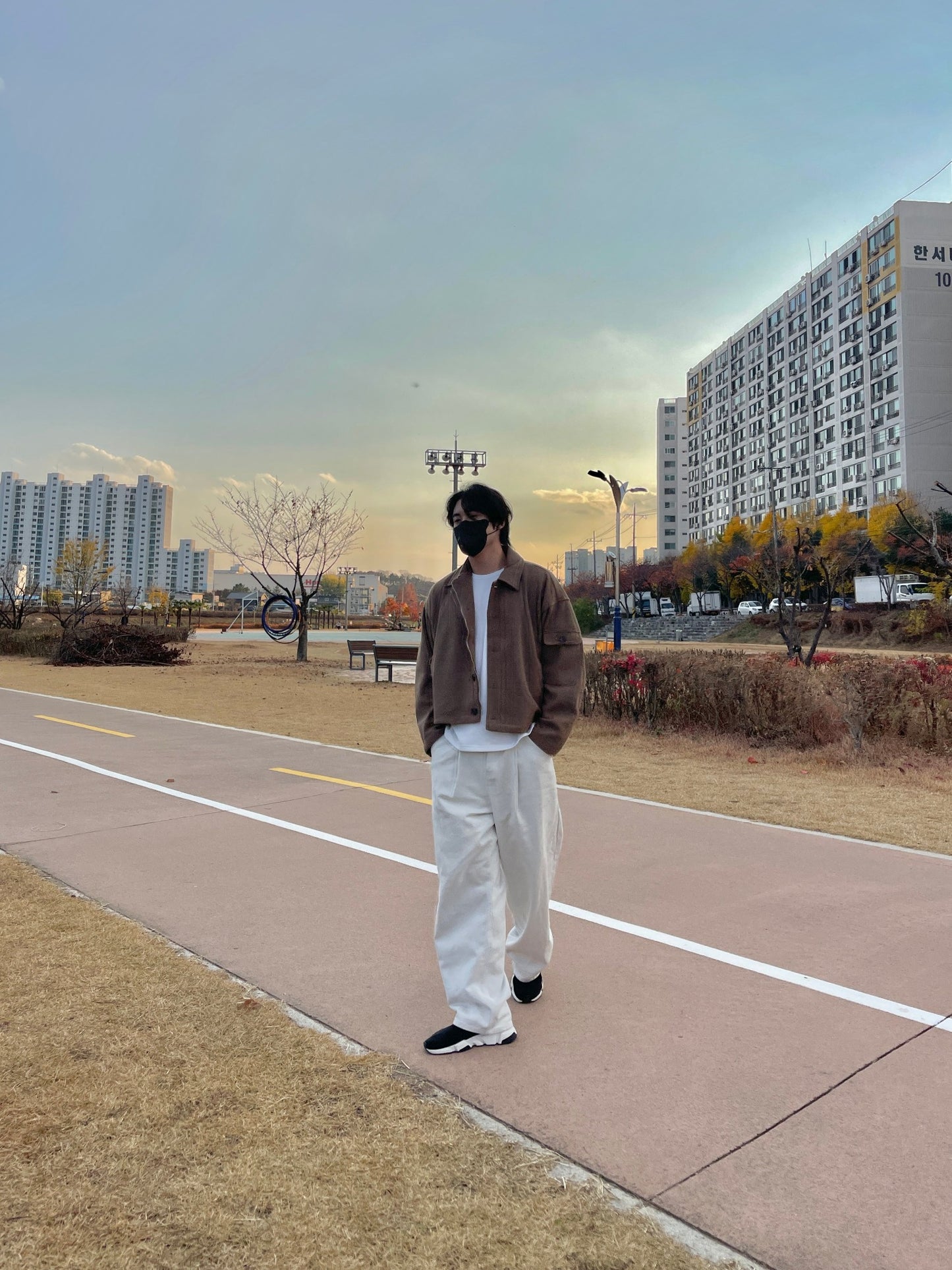 Sakariba Overfit Blouson Jacket Brown