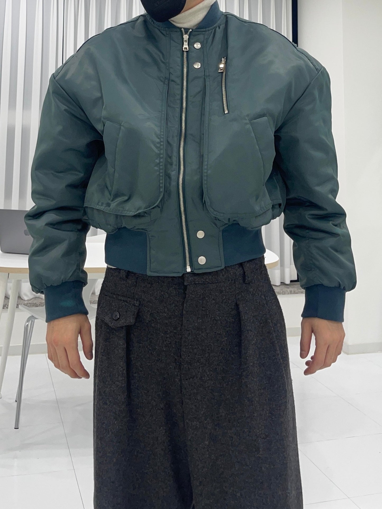 MA-1 Crop Flight Jacket 6oz Sage green
