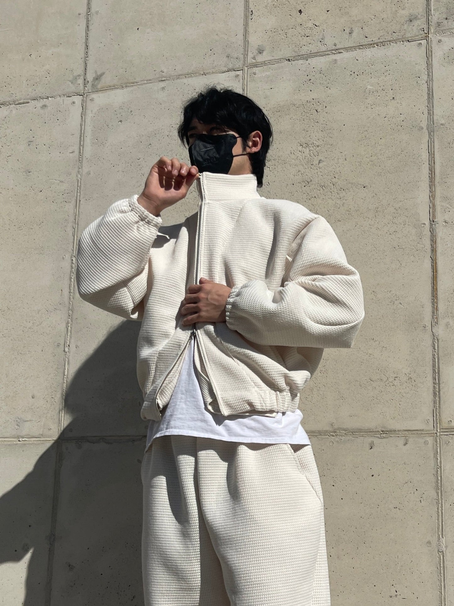 Balloon Woolen Jacket White ivory