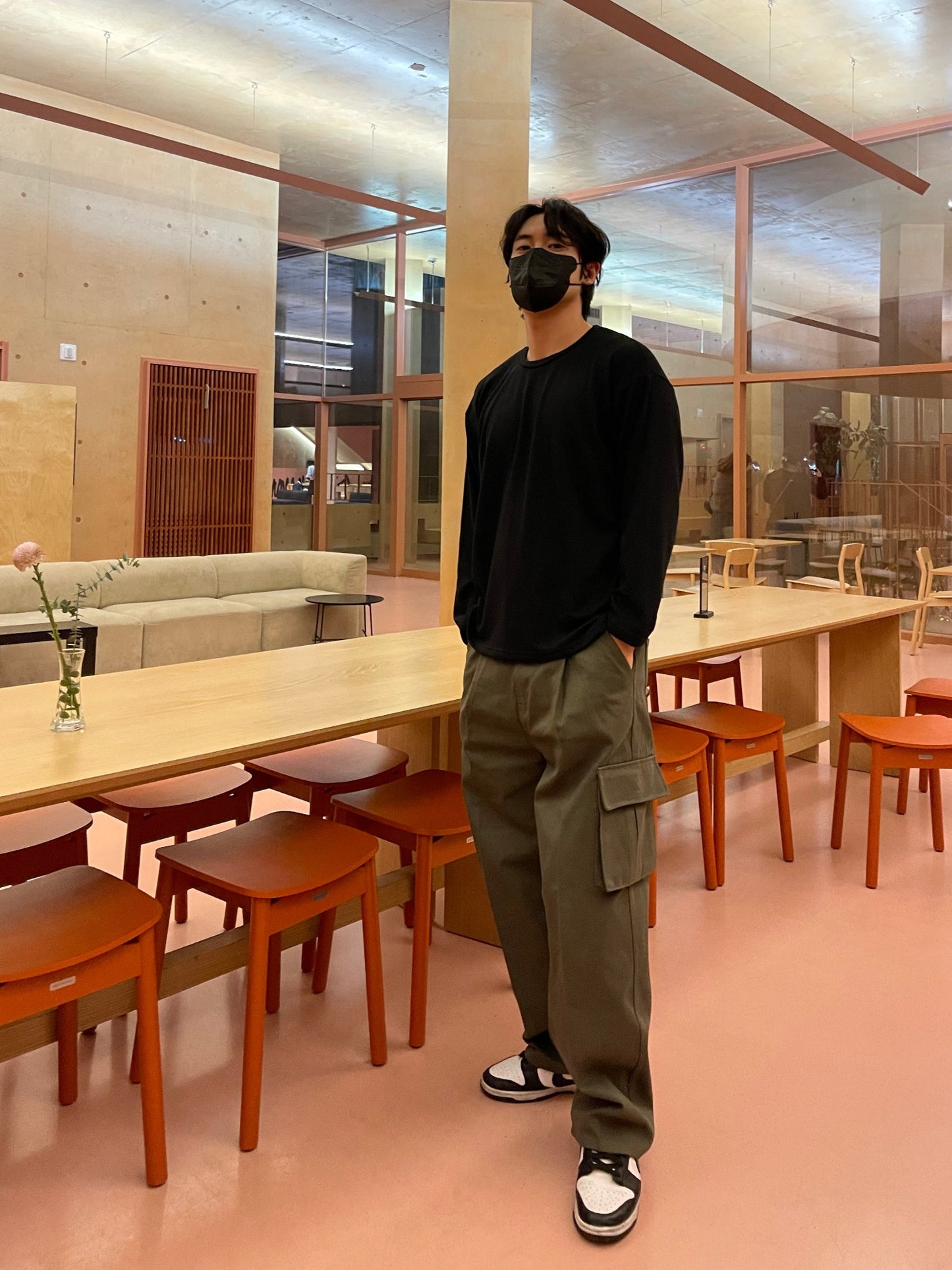 시그니처 긴팔티 기본티 롱슬리브 루즈핏 블랙 Signature Basic Long Sleeve T