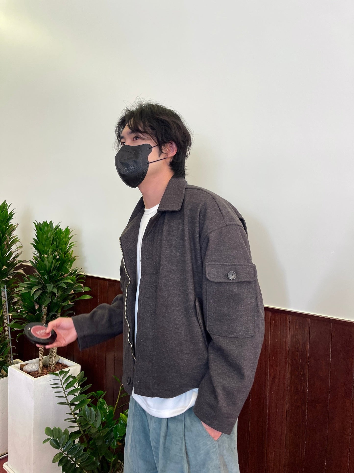 Sakariba Overfit Blouson Jacket Charcoal