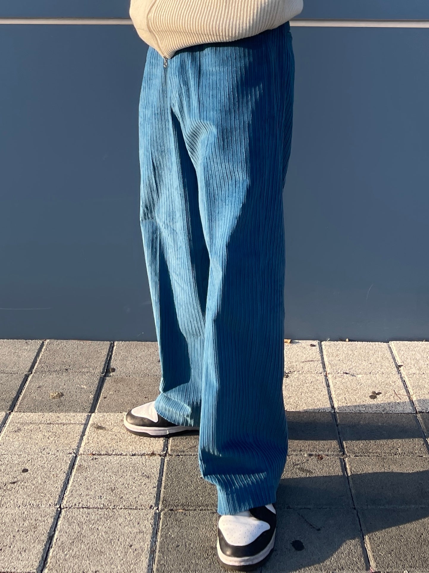 Wide Corduroy Pants Blue
