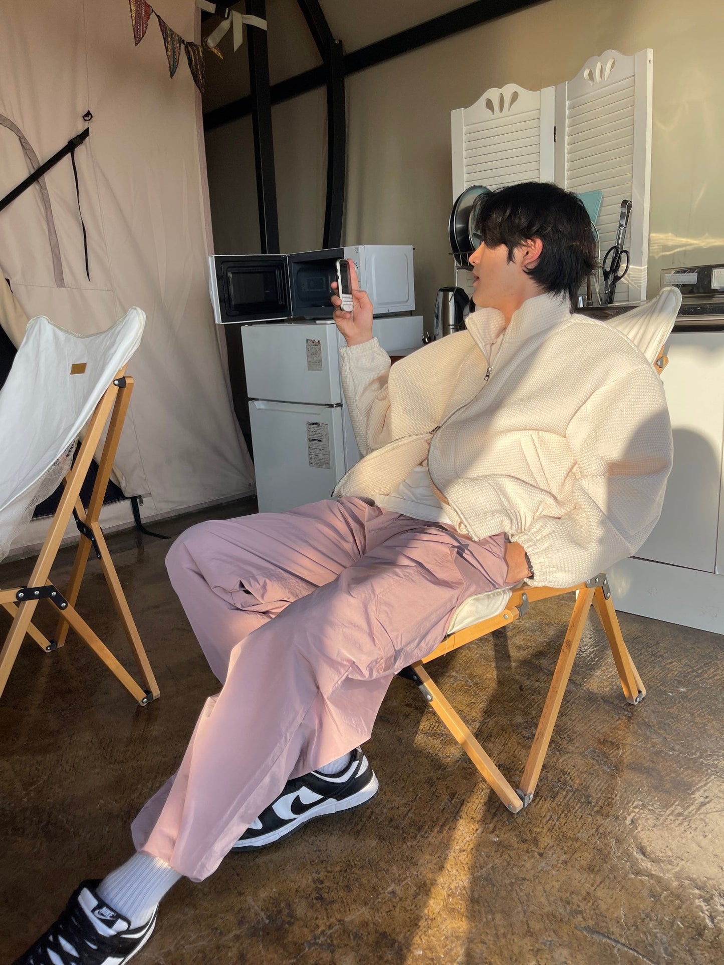 Wide Cargo Jogger Pants Indie pink
