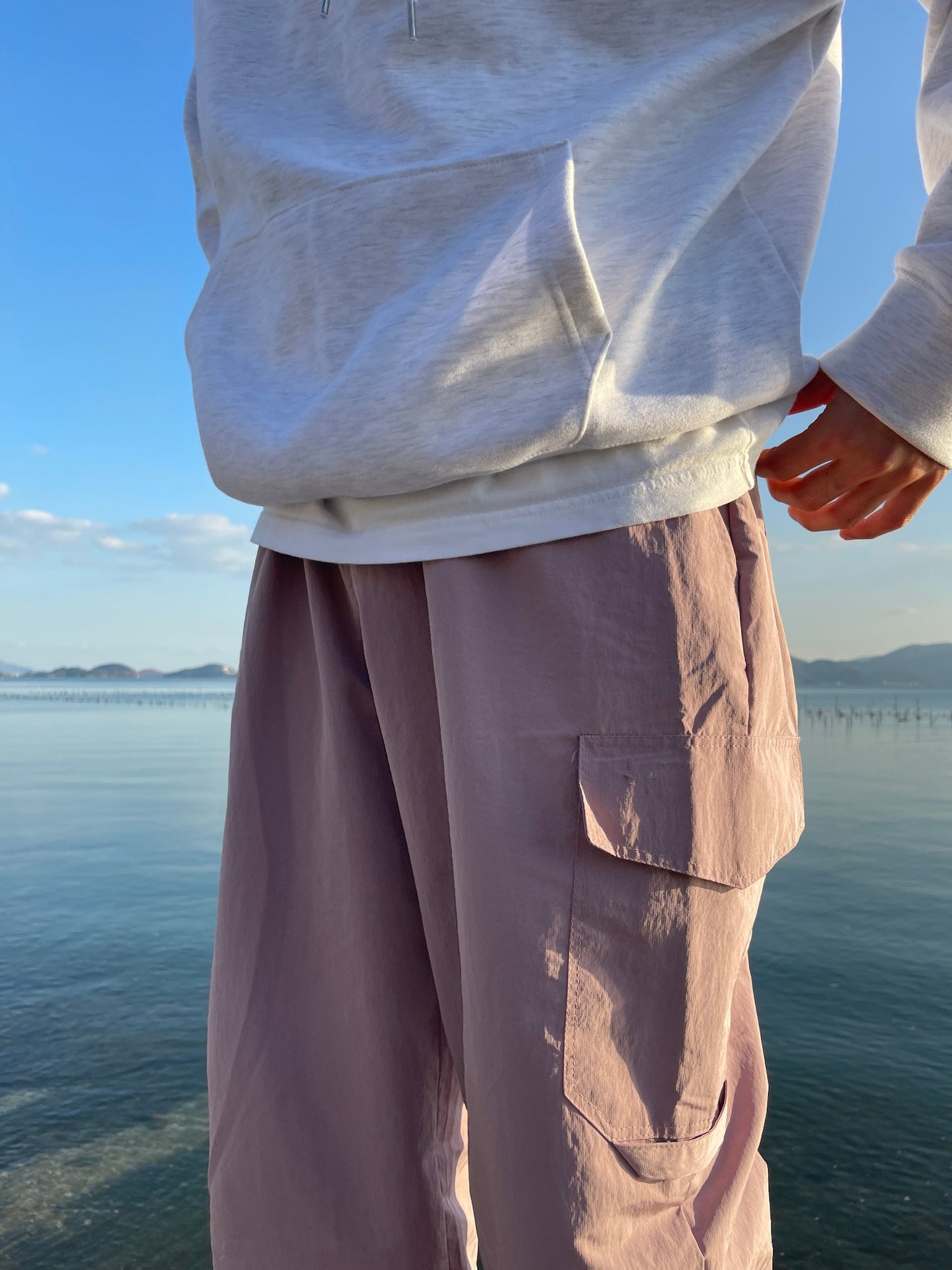 Wide Cargo Jogger Pants Indie pink
