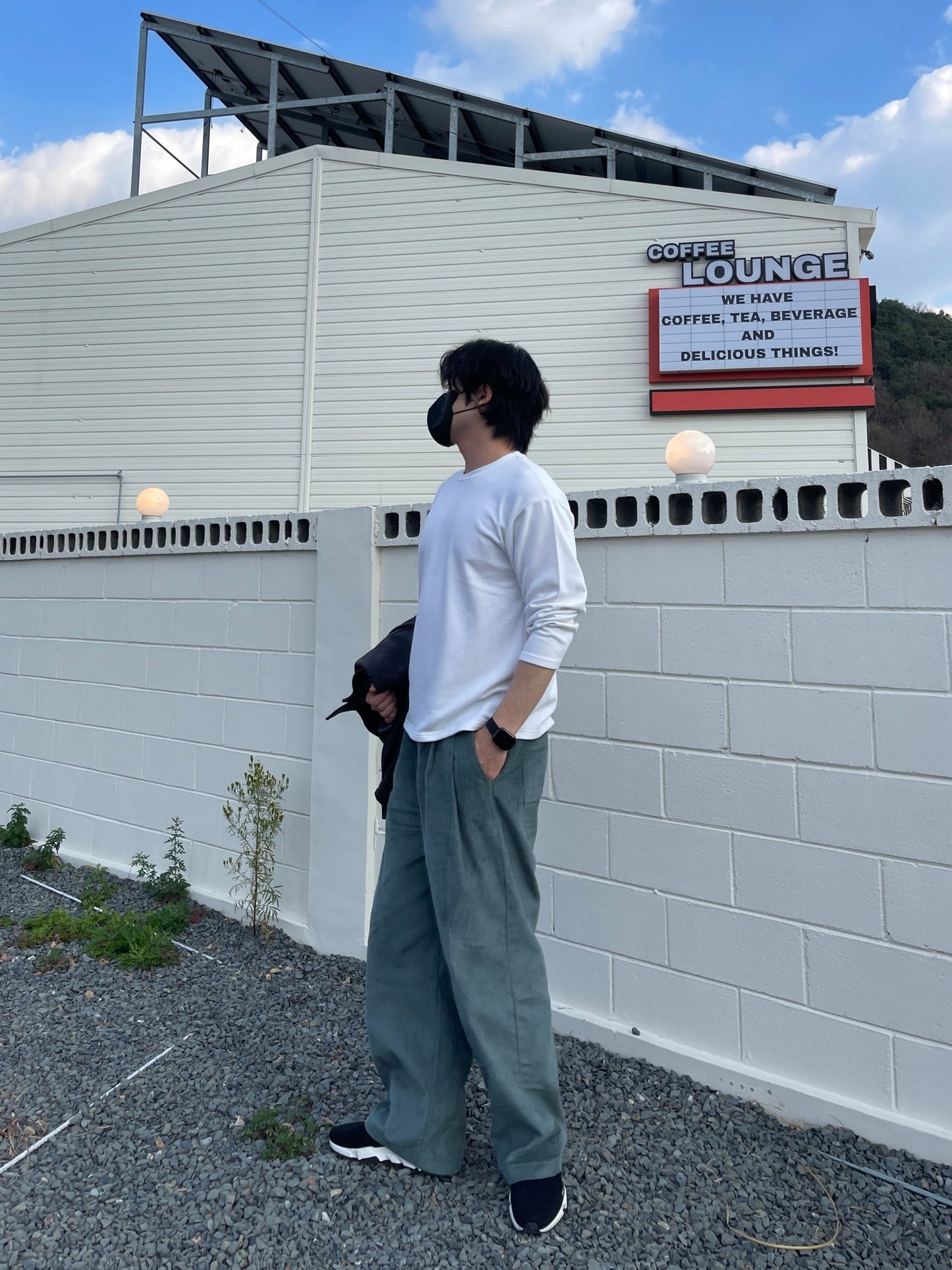 시그니처 긴팔티 기본티 롱슬리브 루즈핏 화이트 Signature Basic Long Sleeve T