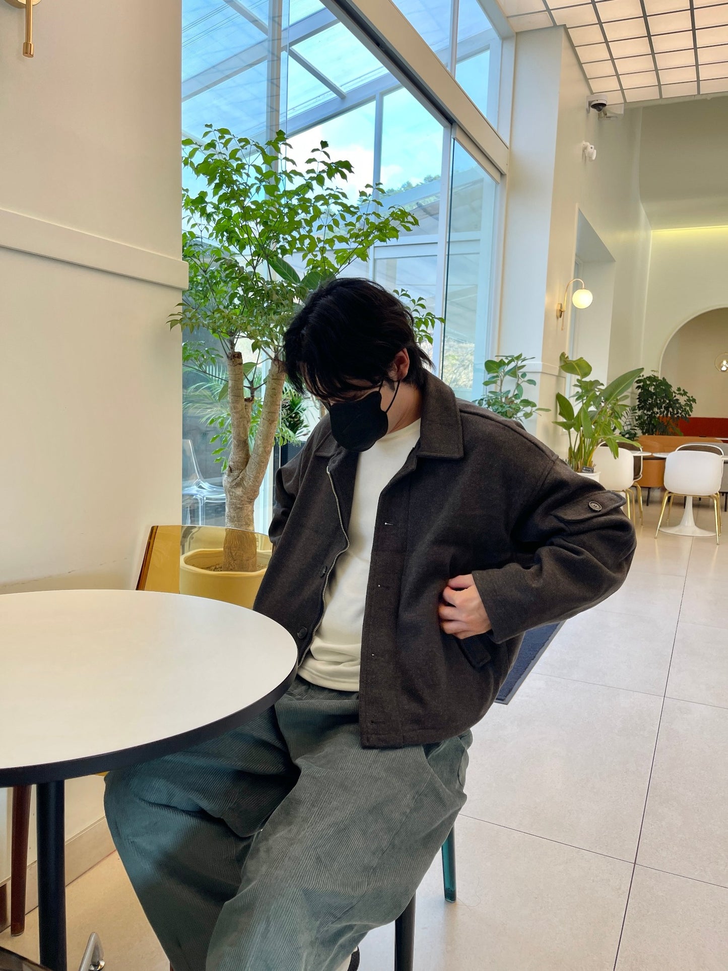 Sakariba Overfit Blouson Jacket Charcoal