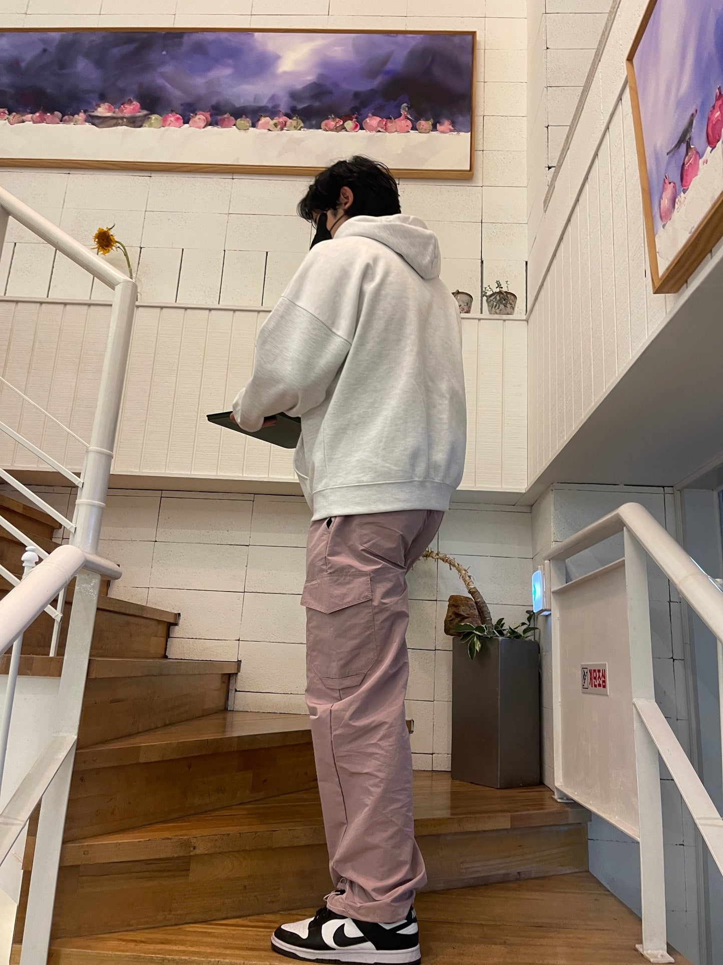 Wide Cargo Jogger Pants Indie pink