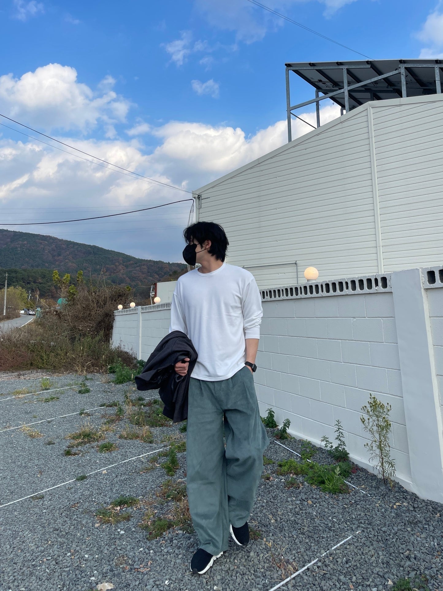 시그니처 긴팔티 기본티 롱슬리브 루즈핏 화이트 Signature Basic Long Sleeve T