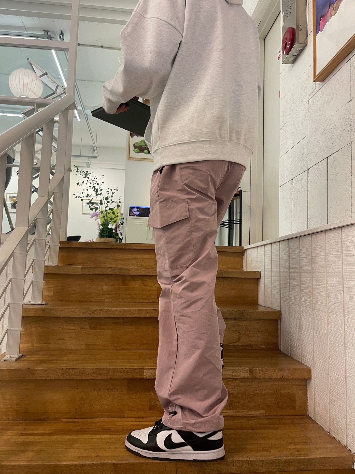Wide Cargo Jogger Pants Indie pink