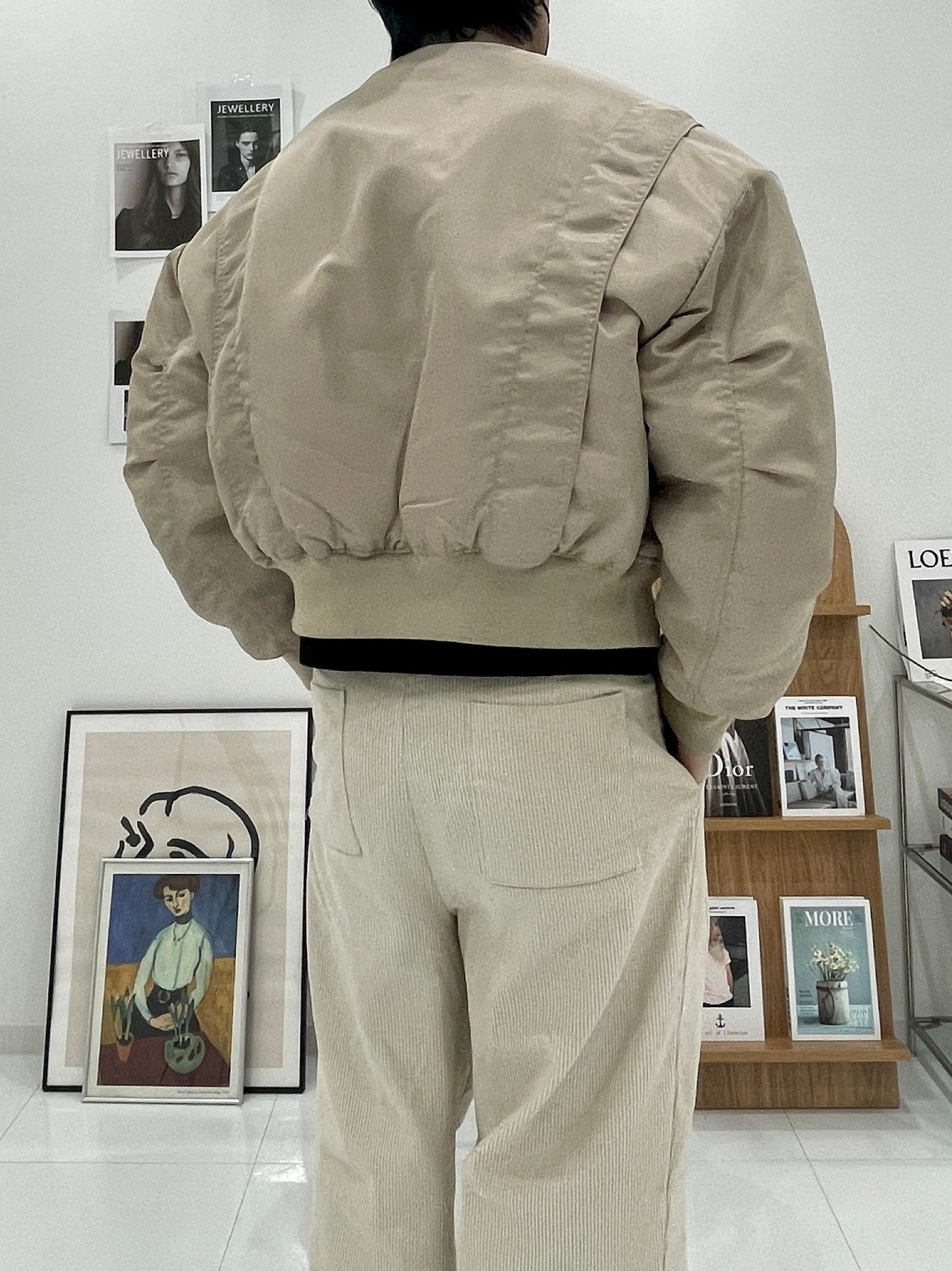 MA-1 Crop Flight Jacket 6oz Beige