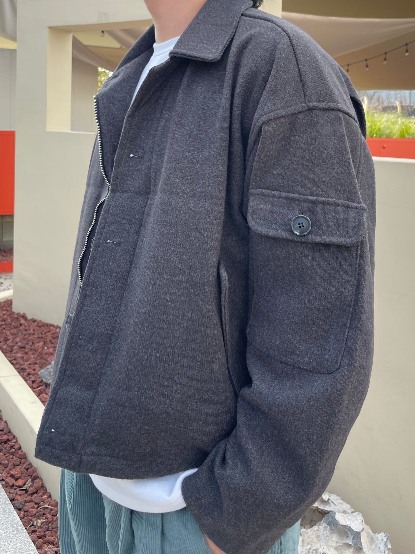 Sakariba Overfit Blouson Jacket Charcoal