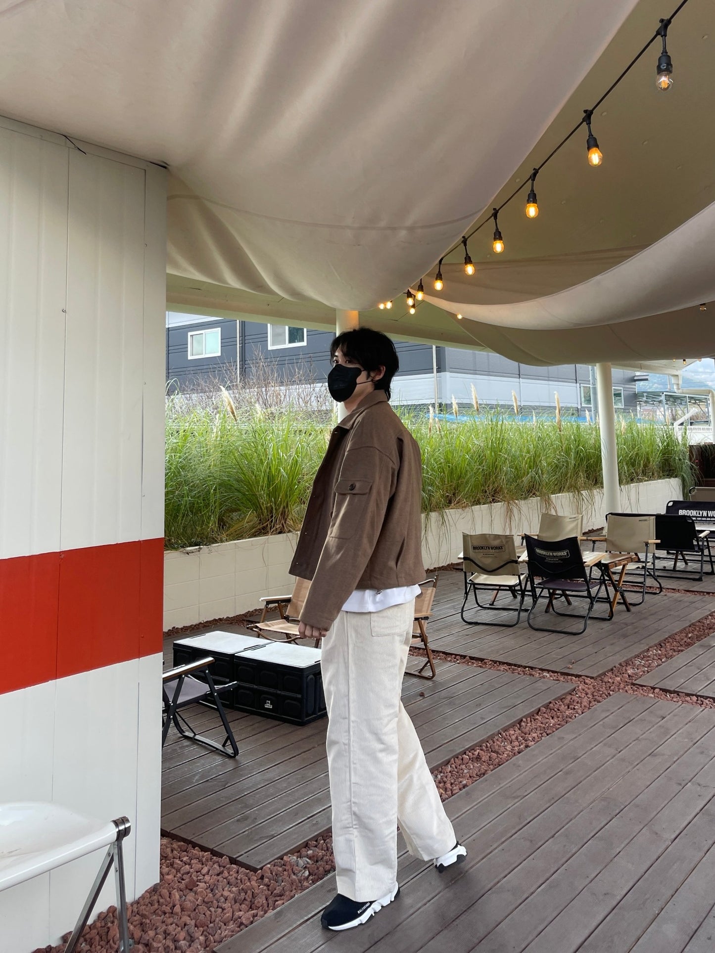 Sakariba Overfit Blouson Jacket Brown