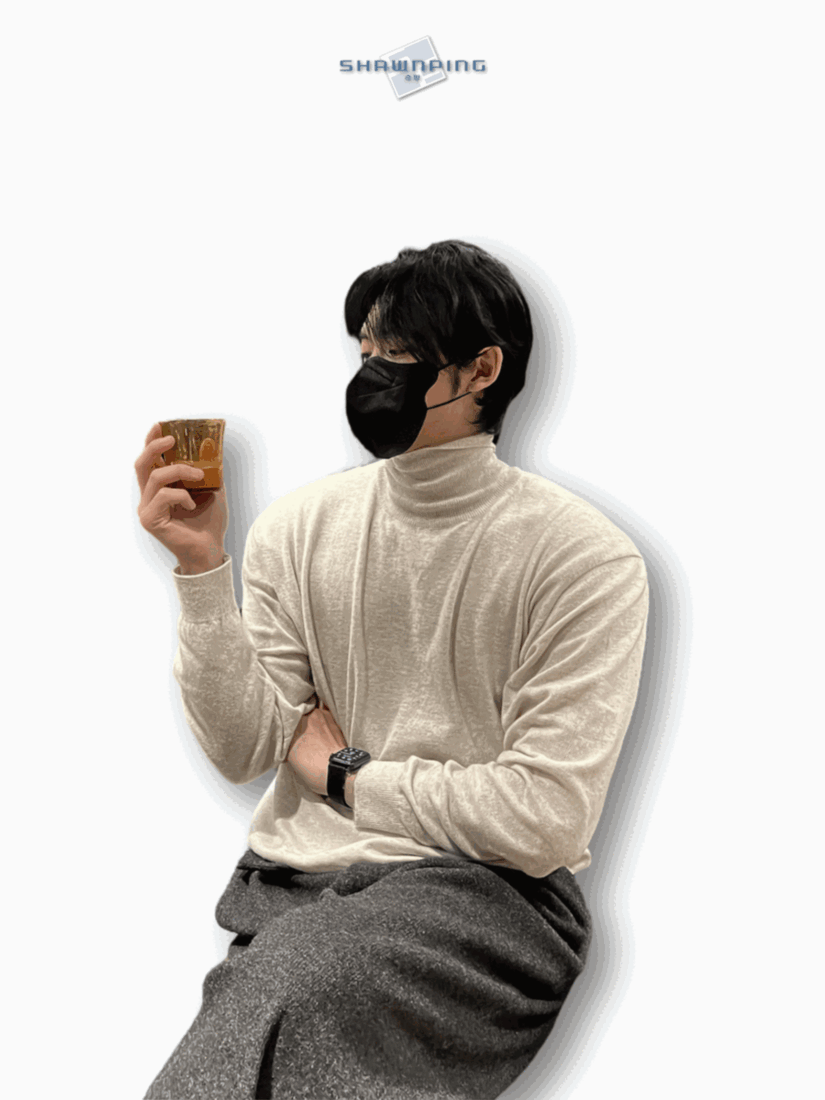 캐시미어 메리노 울 슬릿 폴라 목티 오트밀 Cashmere Slit Turtleneck Sweater Oatmeal