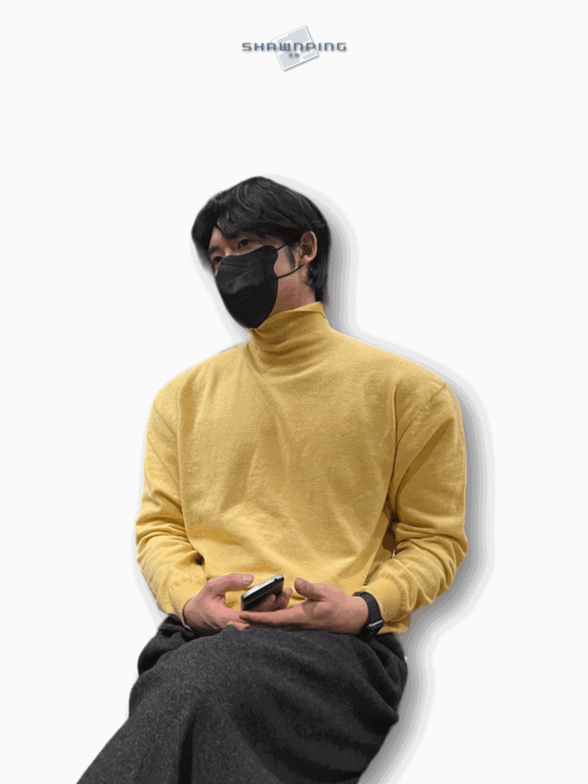 캐시미어 메리노 울 슬릿 폴라 목티 옐로우 Cashmere Slit Turtleneck Sweater Yellow