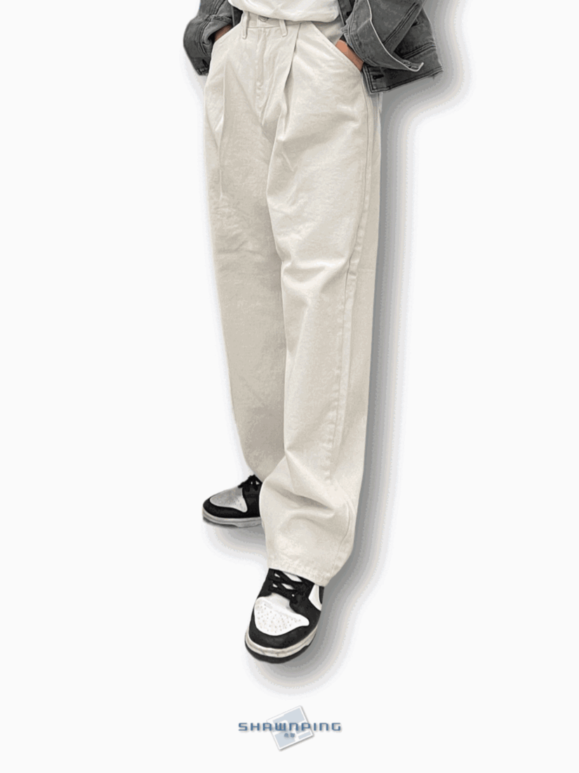 롱 와이드 데님 팬츠 와이드바지 라이트그레이 Long Wide Denim Pants
