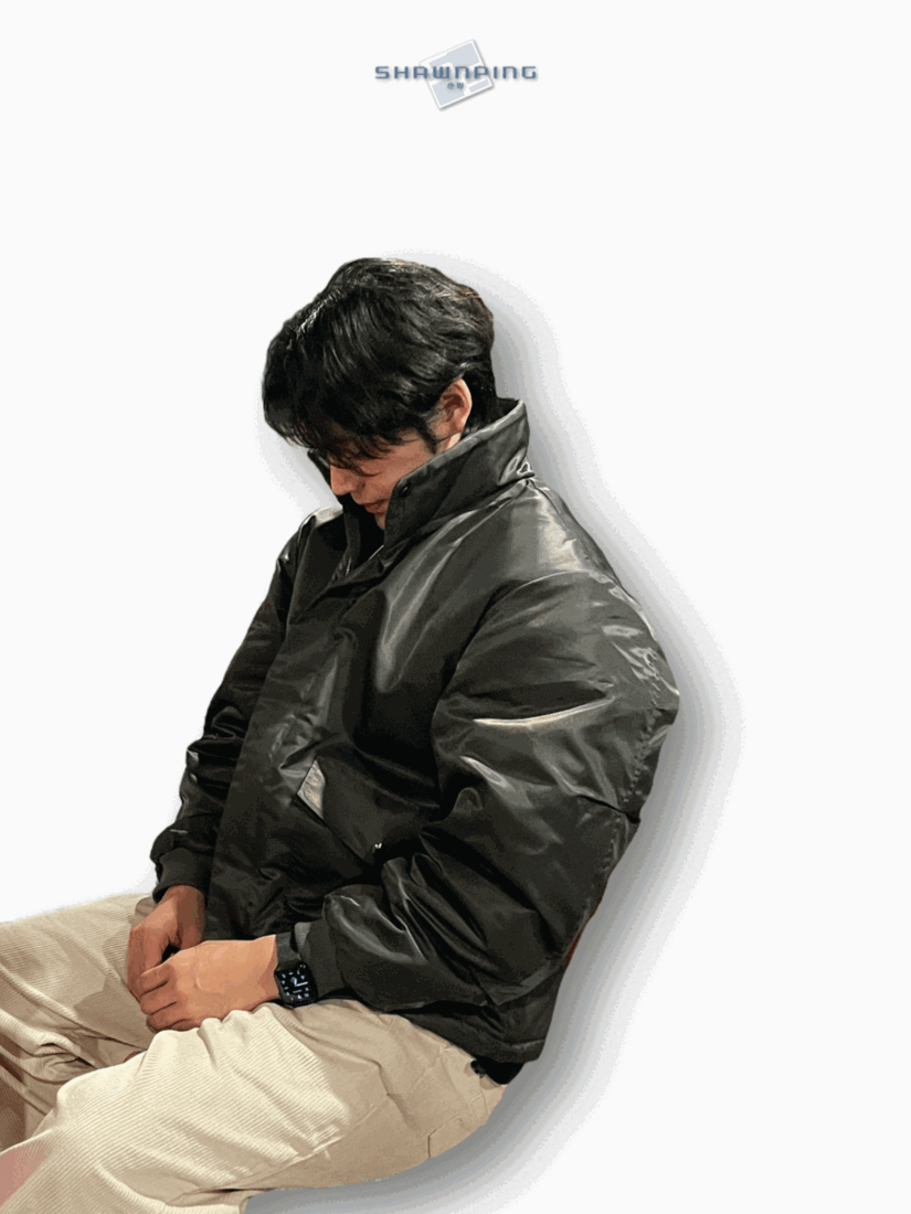 푸퍼 웰론 숏 패딩 5온스 경량패딩 자켓 점퍼 다크그레이 녹회색 Puffer Wellon Short Padding Jacket 5oz