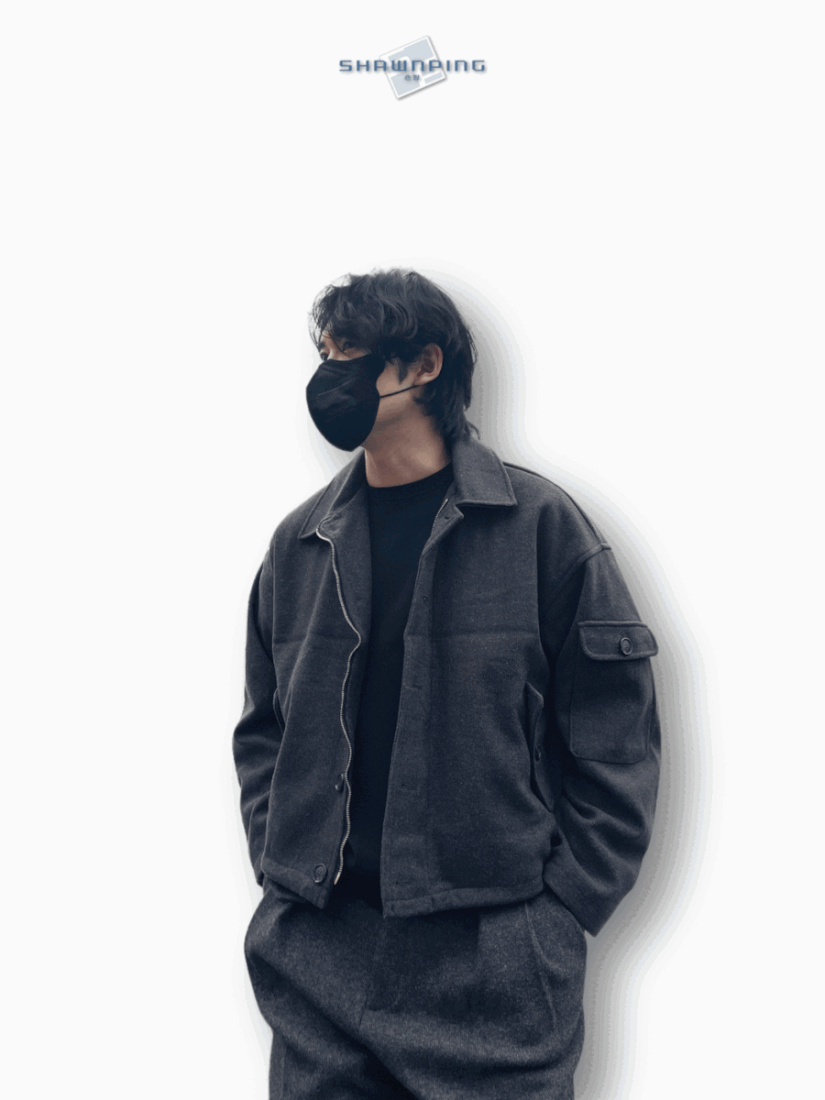 사카리바 오버핏 블루종 자켓 차콜 Sakariba Overfit Blouson Jacket