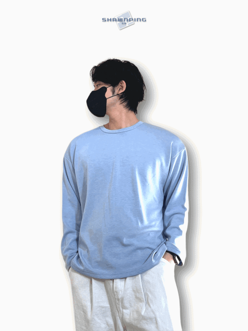 시그니처 긴팔티 기본티 롱슬리브 루즈핏 소라 Signature Basic Long Sleeve T