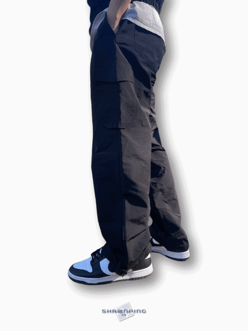 와이드 카고바지 조거팬츠 와이드팬츠 블랙 Wide Cargo Jogger Pants