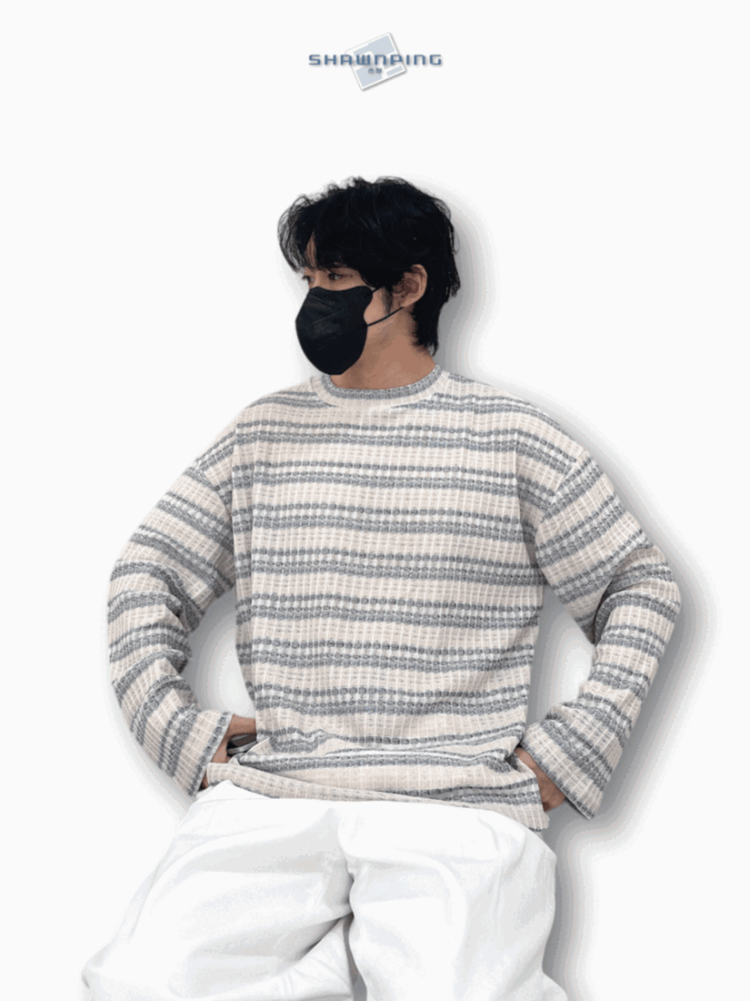 Unique Stripe Knit Black