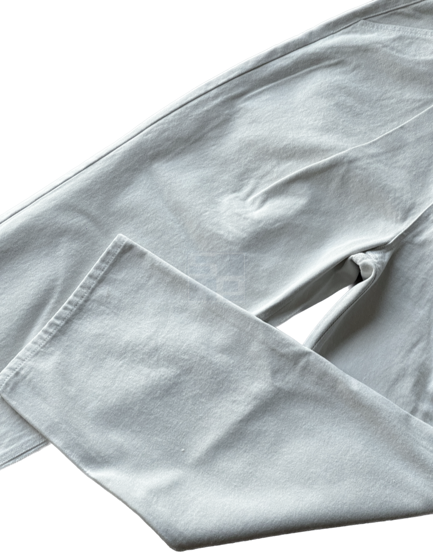 Long Wide Denim Pants Light gray