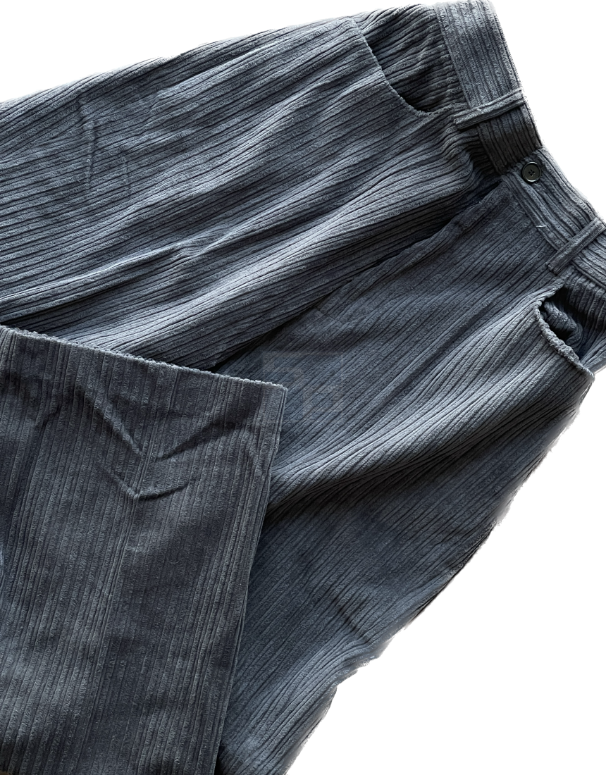 Wide Corduroy Pants Charcoal gray
