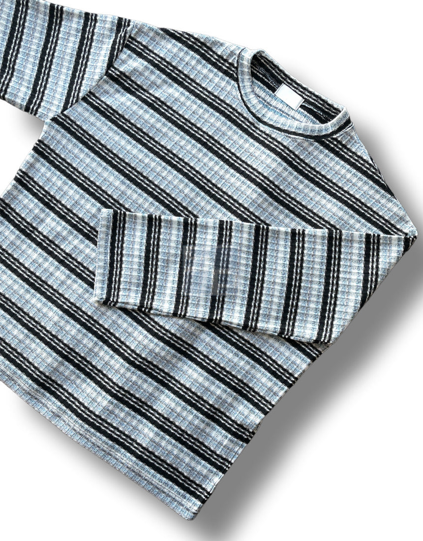 Unique Stripe Knit Gray 