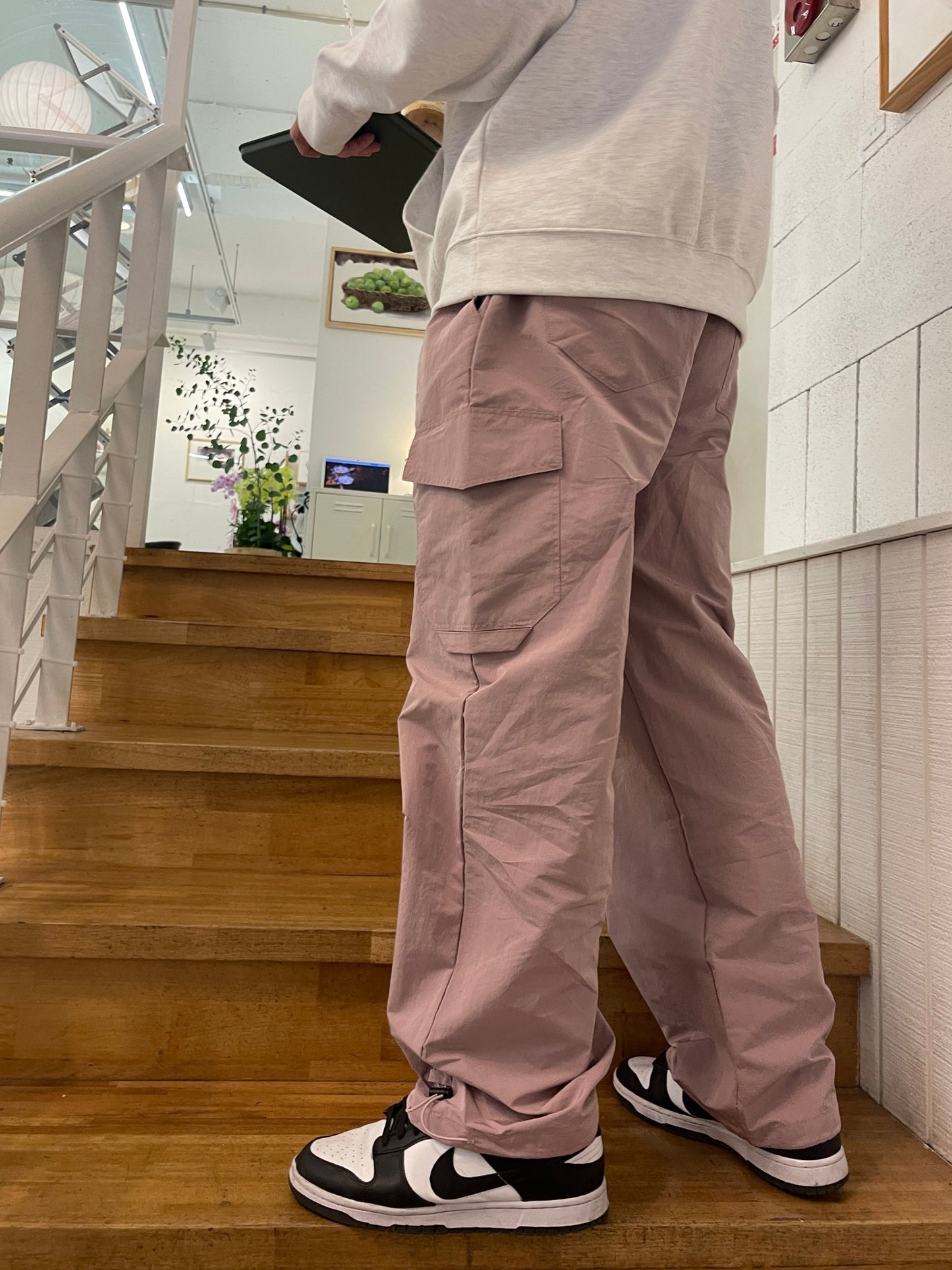 Wide Cargo Jogger Pants Indie pink