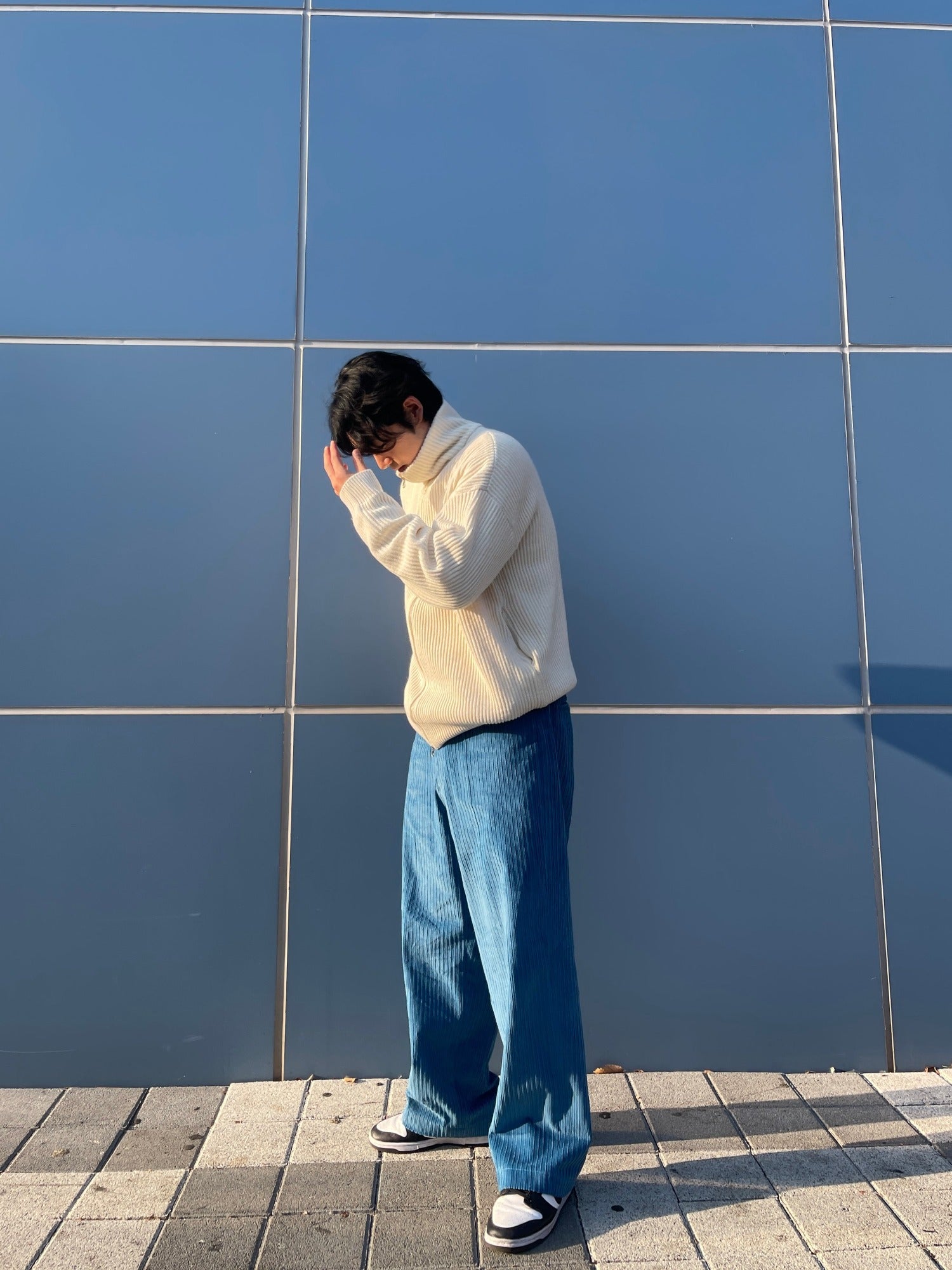 Wide Corduroy Pants Blue